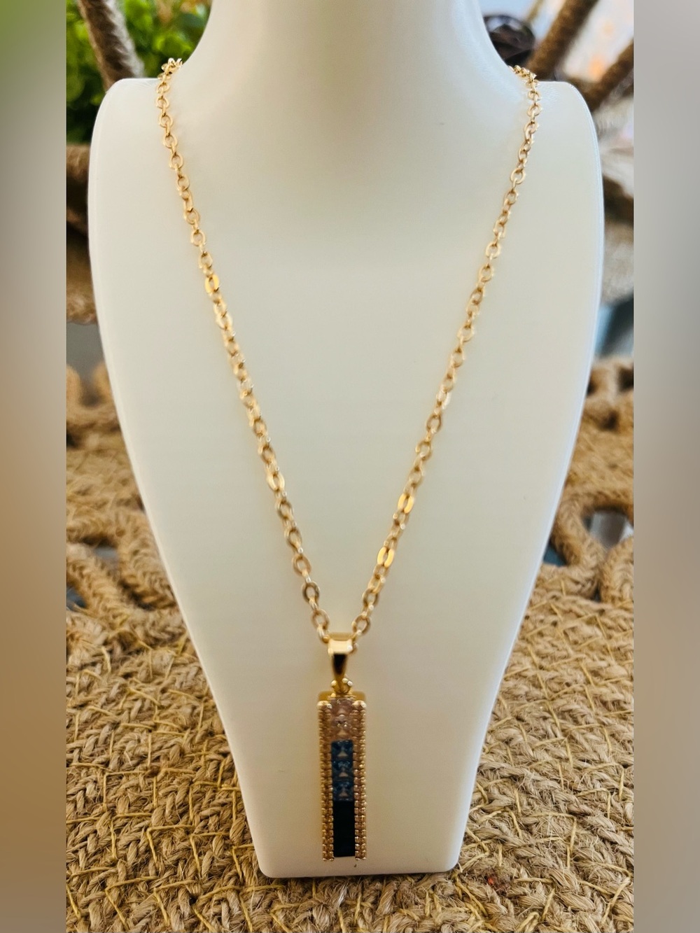 Vince  Camuto Necklace with Blue Stone Accent